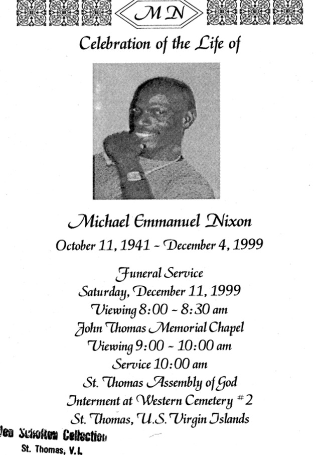 Funeral Booklet for Michael E. Nixon - Page 1