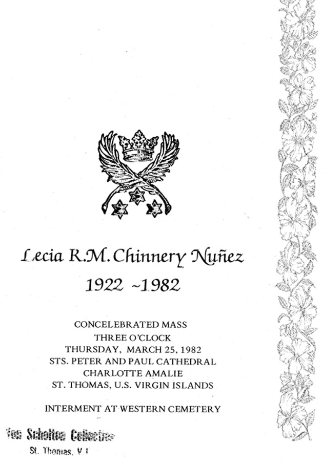 Funeral Booklet for Lecia R.M. Nunez - Page 1