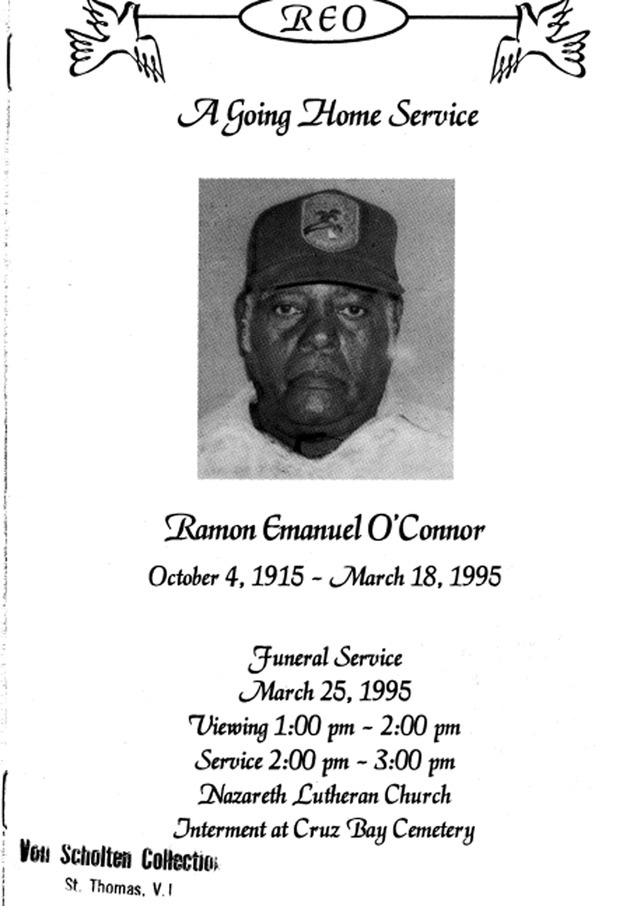 Funeral Booklet for Ramon E. O'Connor - Page 1