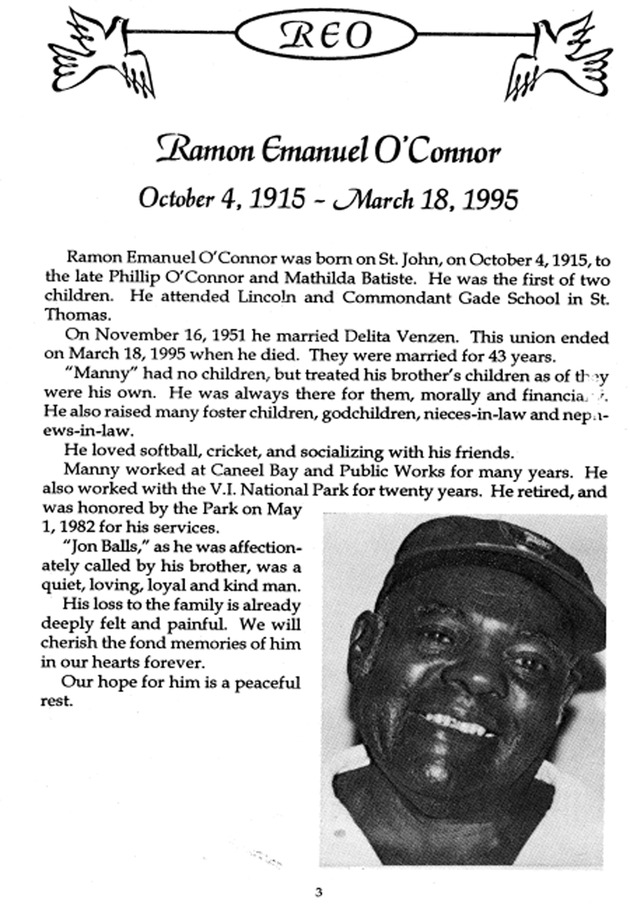 Funeral Booklet for Ramon E. O'Connor - Page 3