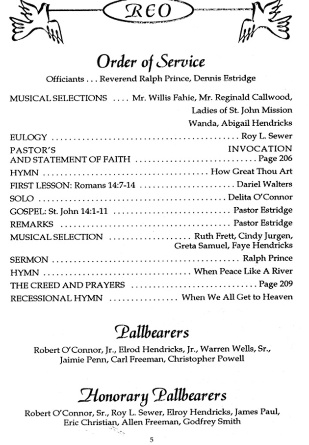 Funeral Booklet for Ramon E. O'Connor - Page 5