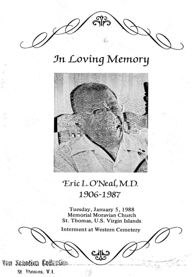 Funeral Booklet for Eric L. O'Neal - Page 1