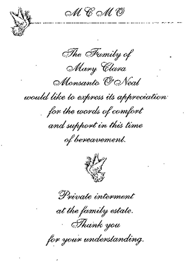 Funeral Booklet for Mary Clara Monsanto O'Neal - Page 15