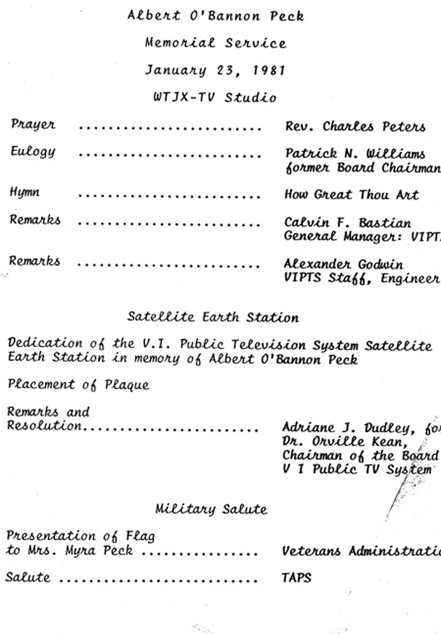 Funeral Booklet for Albert O. Peck - Page 3