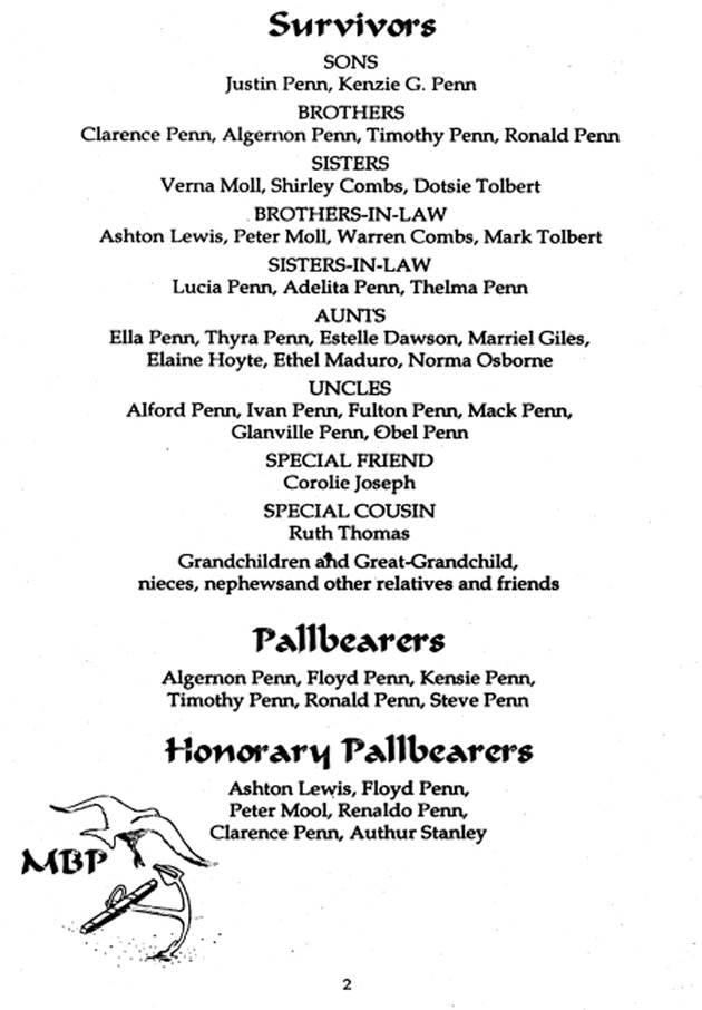 Funeral Booklet for McKenzie B. Penn - Page 2