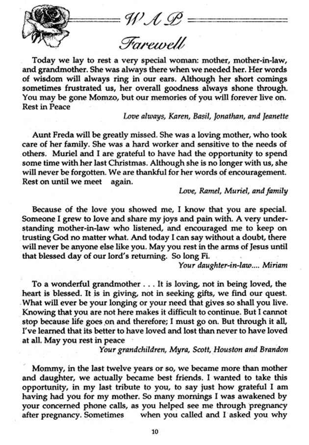 Funeral Booklet for Winifred A. Penn - Page 7