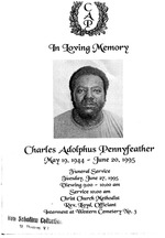 Funeral Booklet for Charles A. Pennyfeather