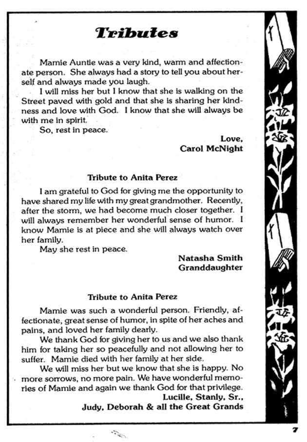 Funeral Booklet for Anita Perez - Page 5