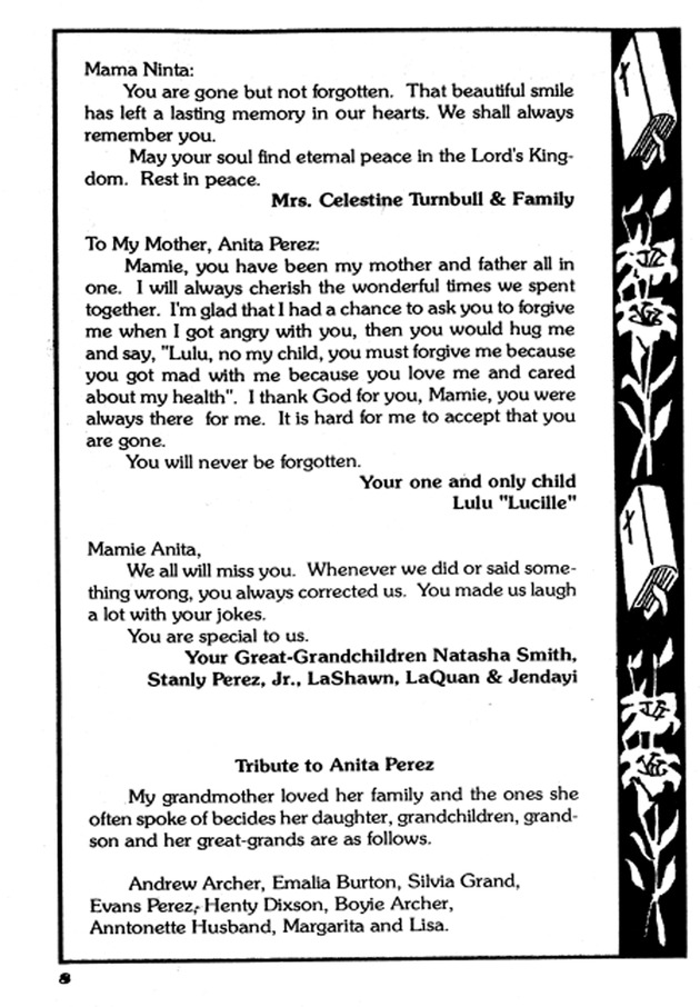 Funeral Booklet for Anita Perez - Page 6