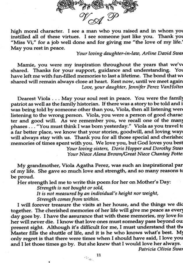 Funeral Booklet for Viola A. Perez - Page 8