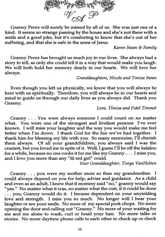 Funeral Booklet for Viola A. Perez - Page 9