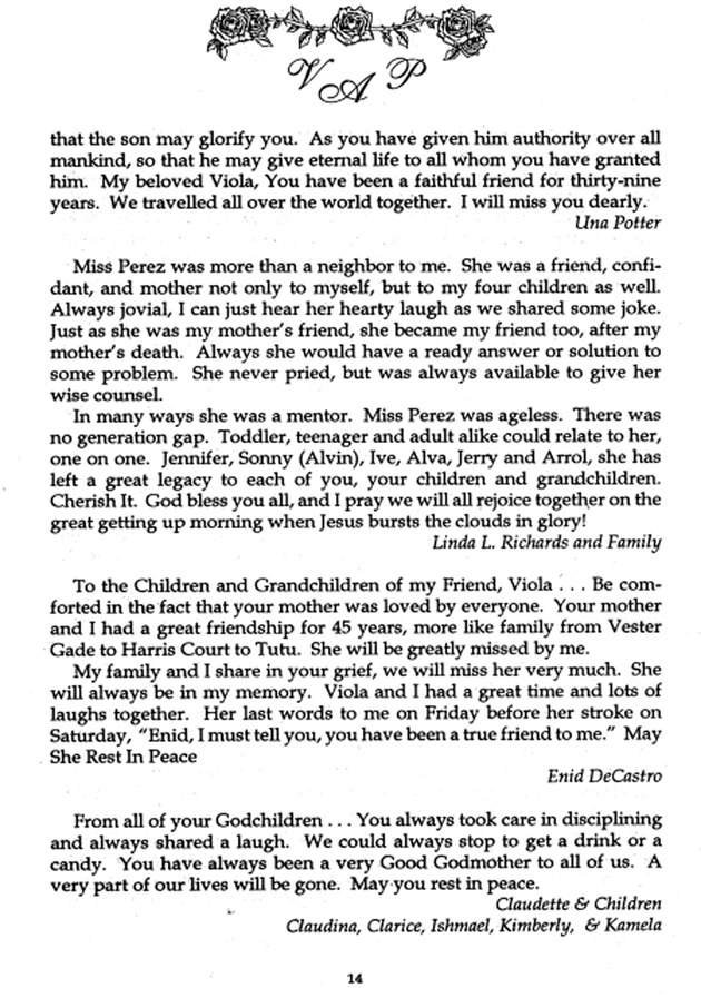 Funeral Booklet for Viola A. Perez - Page 11