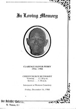 Funeral Booklet for Clarence O. Perry