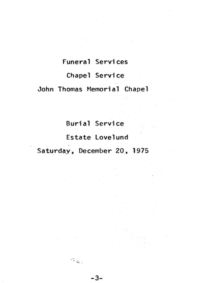 Funeral Booklet for Hans C. L. Petersen - Page 3