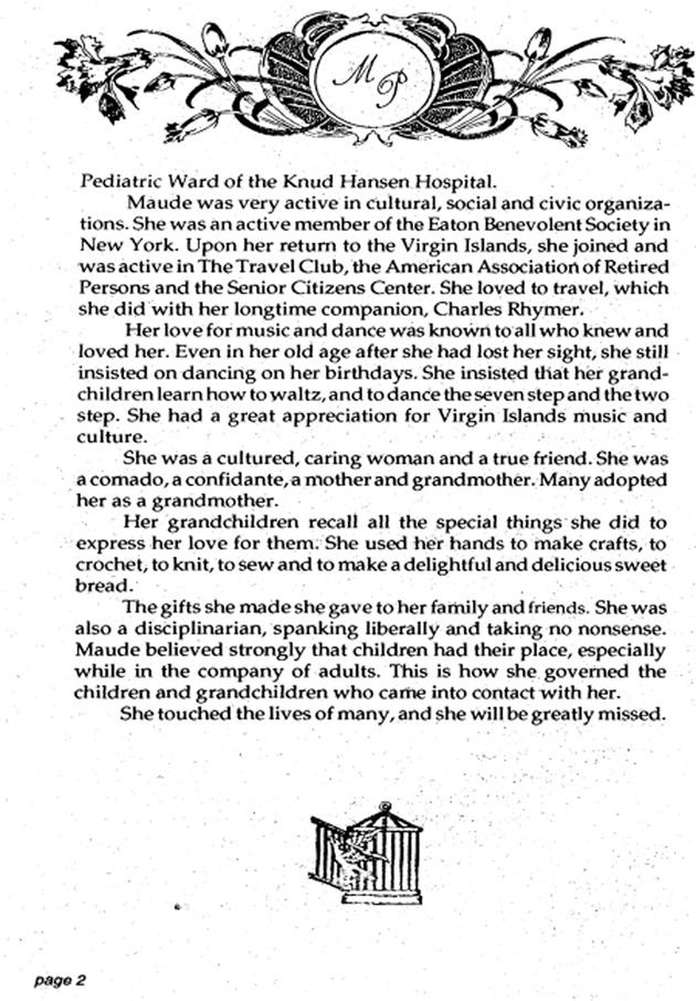 Funeral Booklet for Maude E. Peterson - Page 3