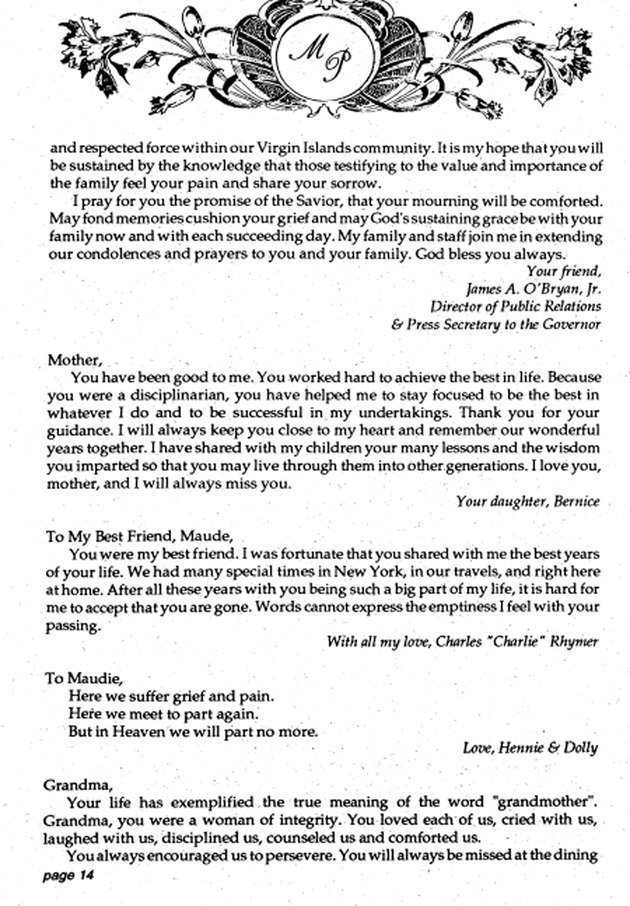 Funeral Booklet for Maude E. Peterson - Page 8