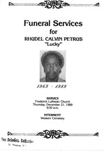 Funeral Booklet for Rhudel C. Petrus