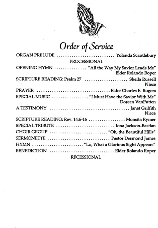 Funeral Booklet for Clemetine L. Phillips - Page 6