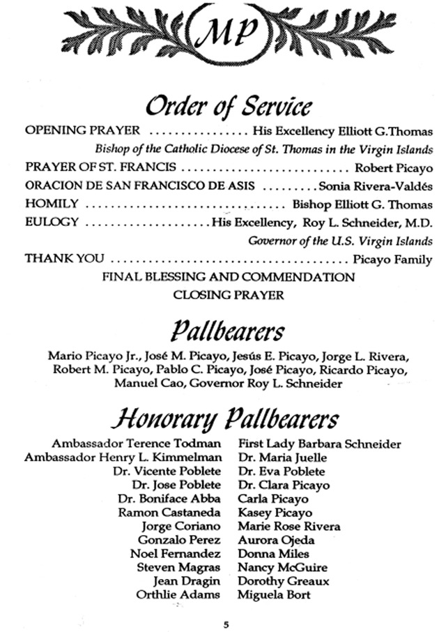 Funeral Booklet for Mario Picayo - Page 5