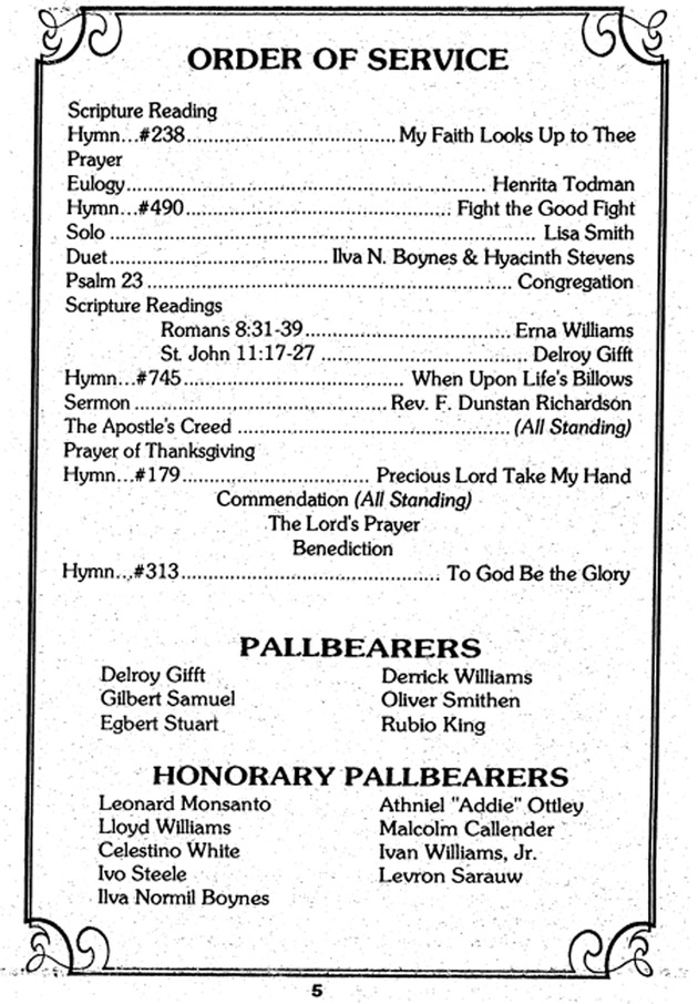 Funeral Booklet for Loretta I. Pickering - Page 5