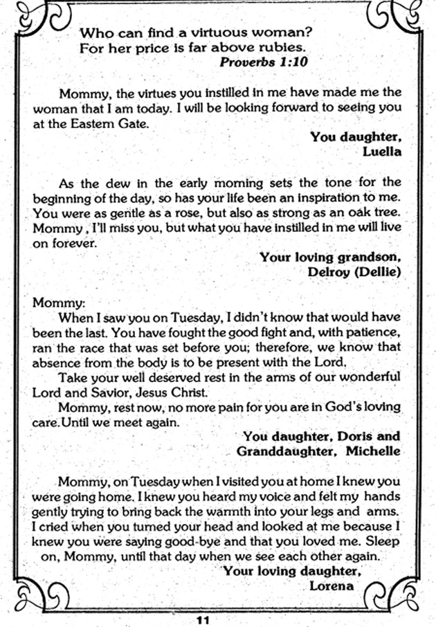 Funeral Booklet for Loretta I. Pickering - Page 7