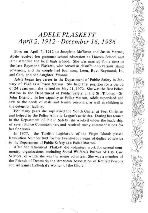 Funeral Booklet for Adele Plaskett - Page 3