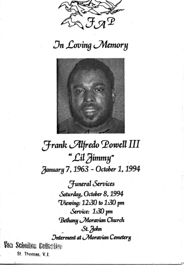 Funeral Booklet for Frank Alfredo Powell. III - Page 1