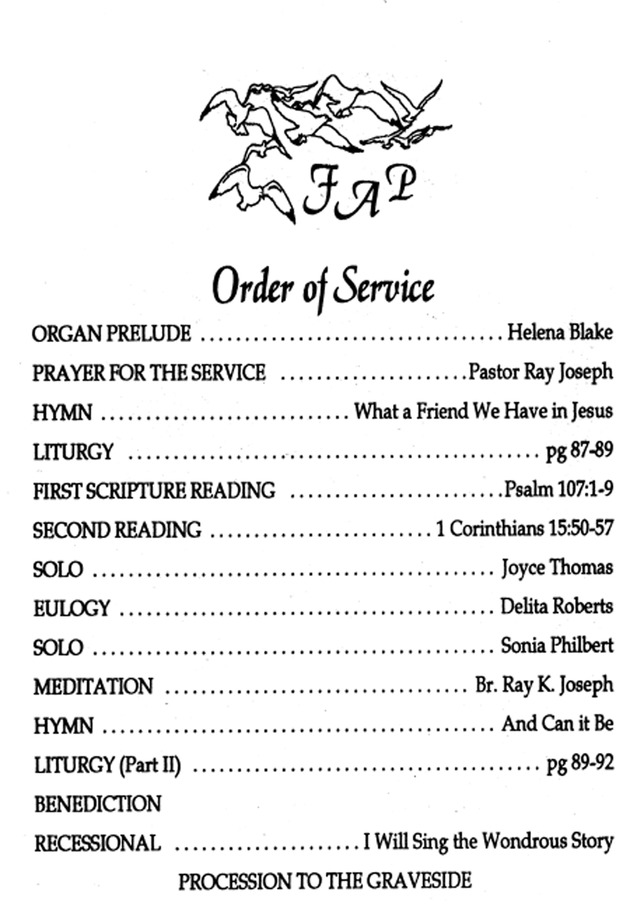 Funeral Booklet for Frank Alfredo Powell. III - Page 4