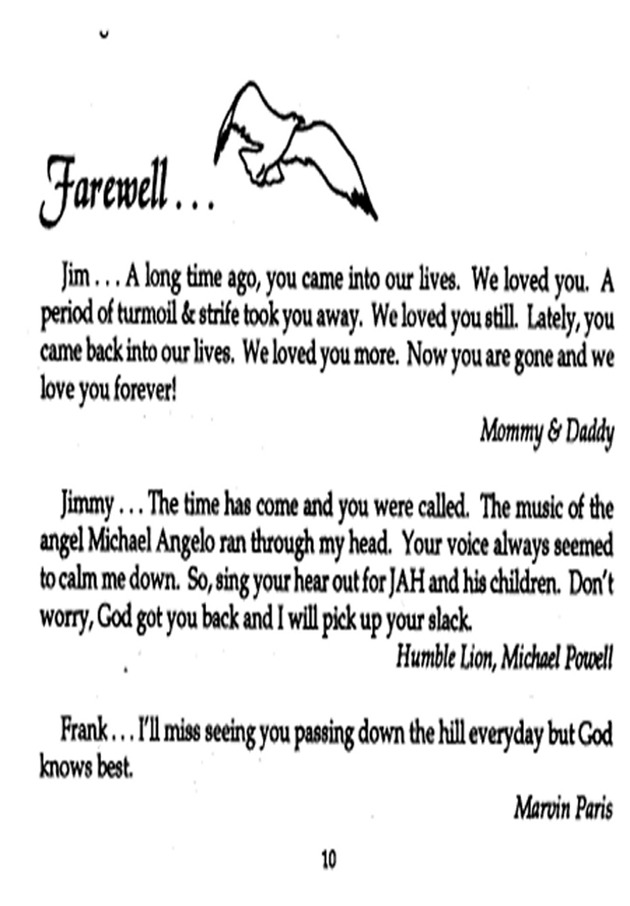 Funeral Booklet for Frank Alfredo Powell. III - Page 5