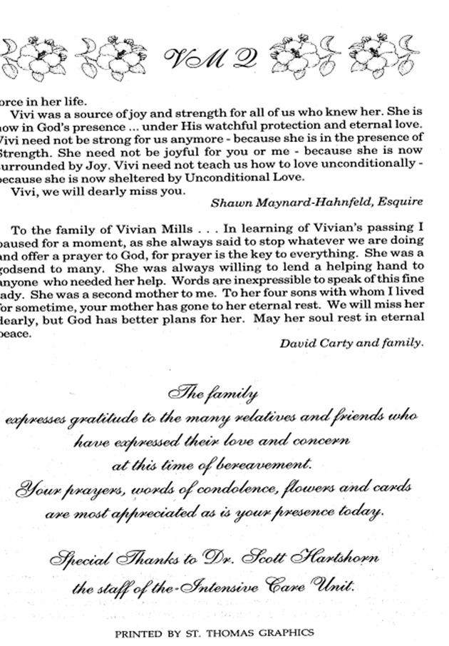 Funeral Booklet for Vivian Louise Mills Queenman - Page 13