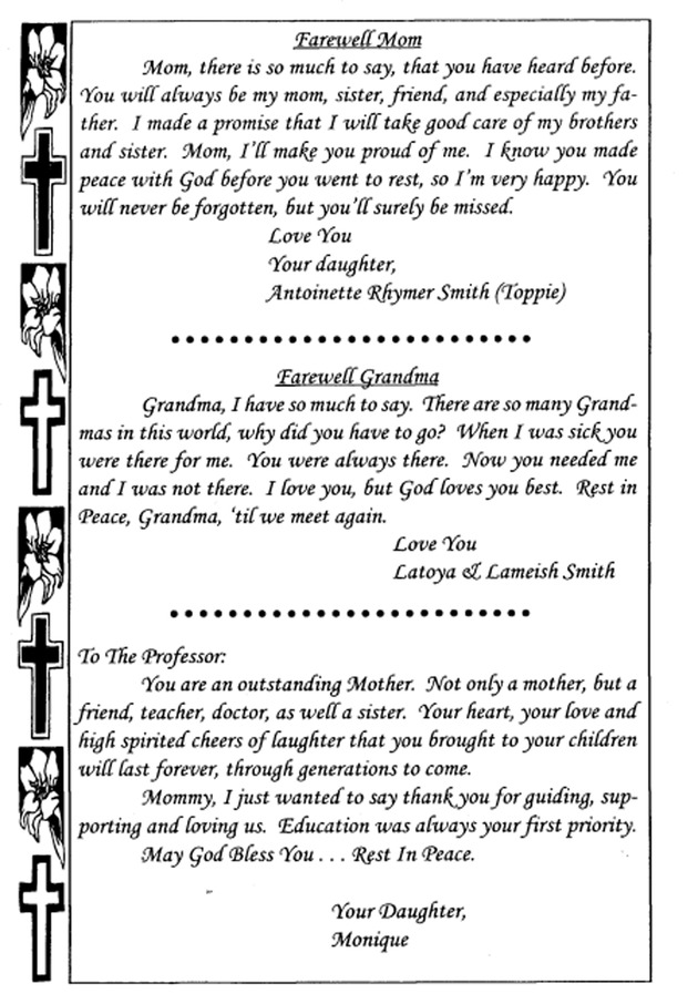 Funeral Booklet for Corine Idona Rhymer - Page 6