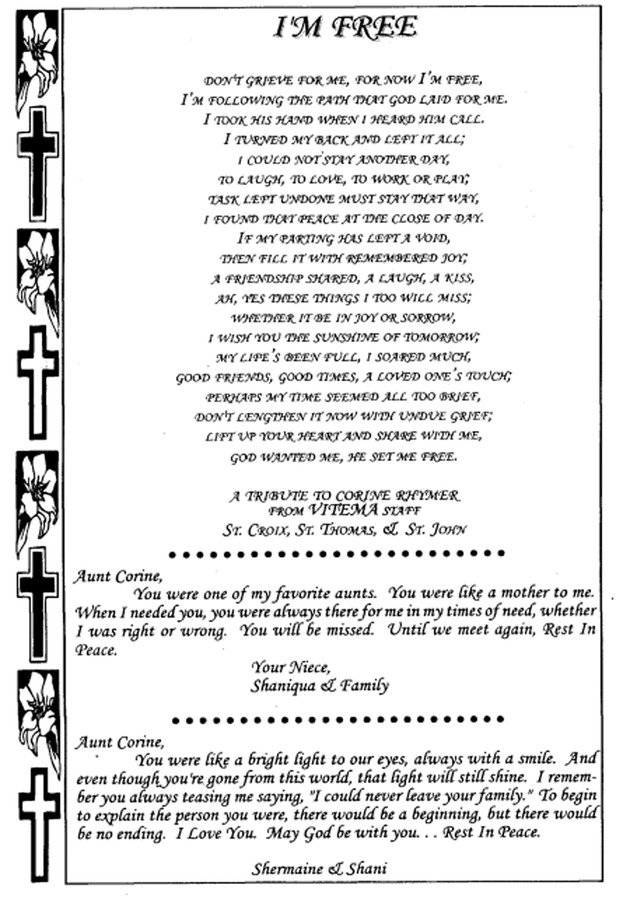 Funeral Booklet for Corine Idona Rhymer - Page 8