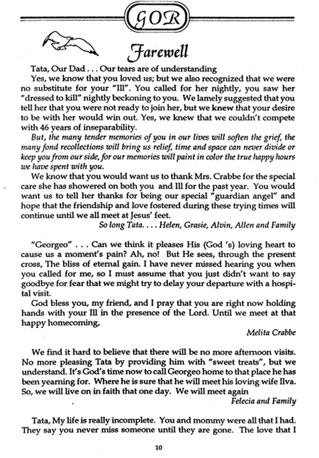 Funeral Booklet for George Owen Rhymer - Page 7