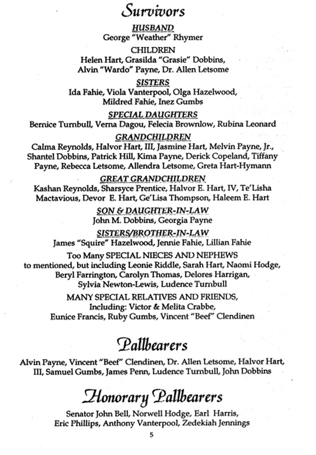 Funeral Booklet for Ilva Rebecca Rhymer - Page 5