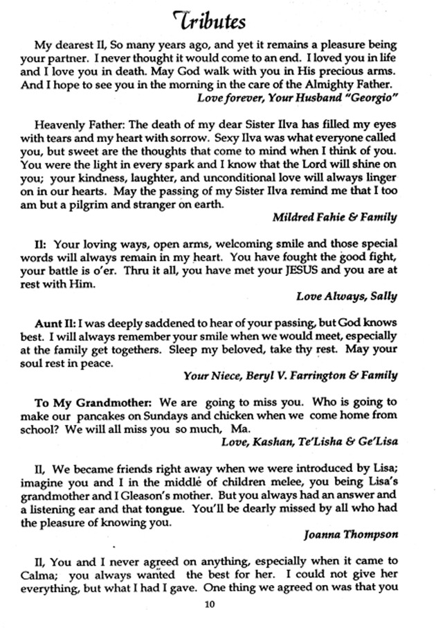 Funeral Booklet for Ilva Rebecca Rhymer - Page 7