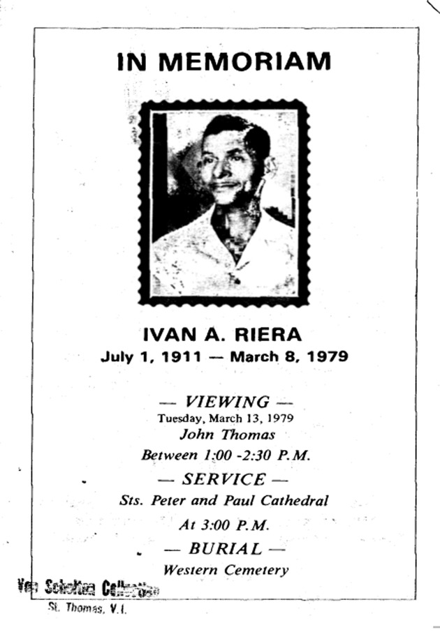 Funeral Booklet for Ivan A. Riera - Page 1