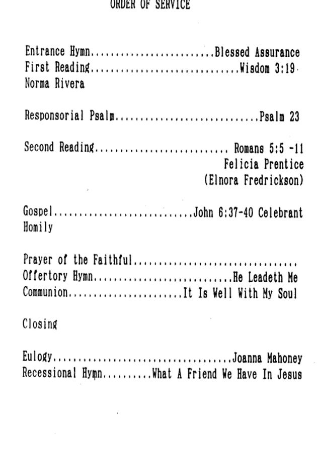 Funeral Booklet for Antonio Rivera - Page 4