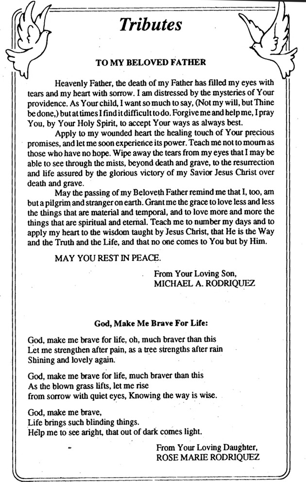 Funeral Booklet for Edward O. Rodriguez - Page 4