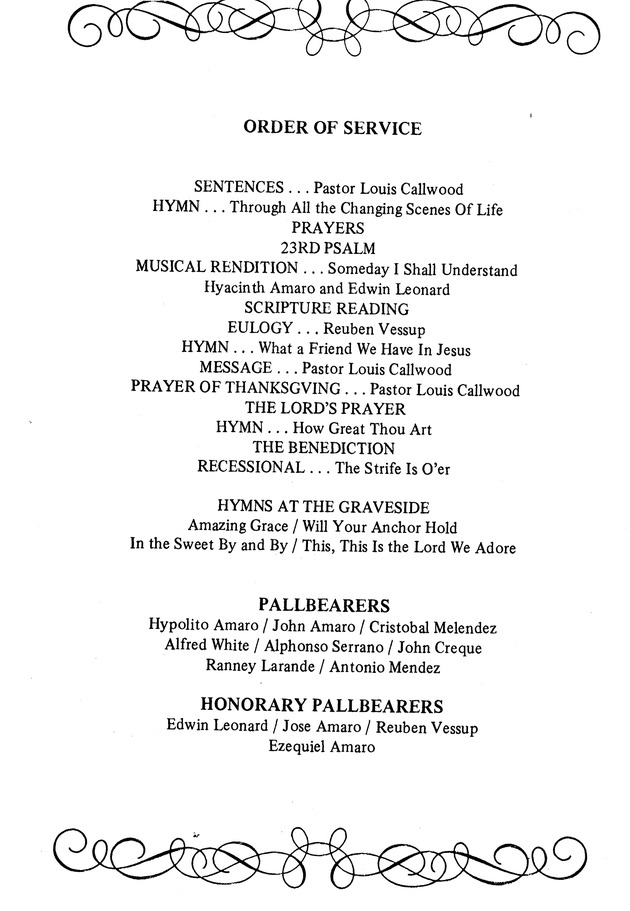 Funeral Booklet for Silverio Amaro Serrano - Page 4