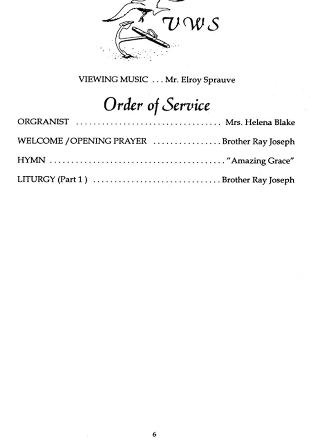 Funeral Booklet for Victor William Sewer - Page 6