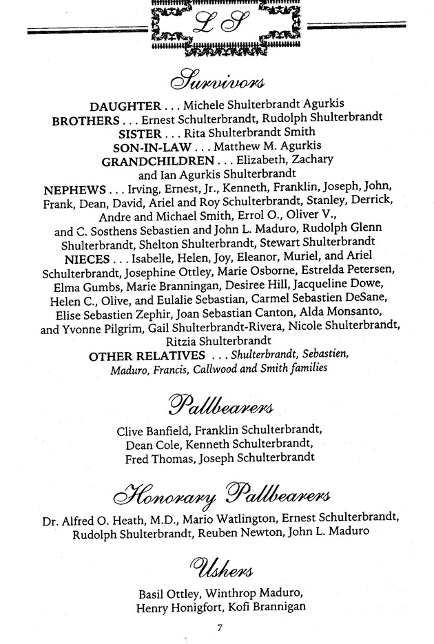 Funeral Booklet for Louis Shulterbrandt - Page 7