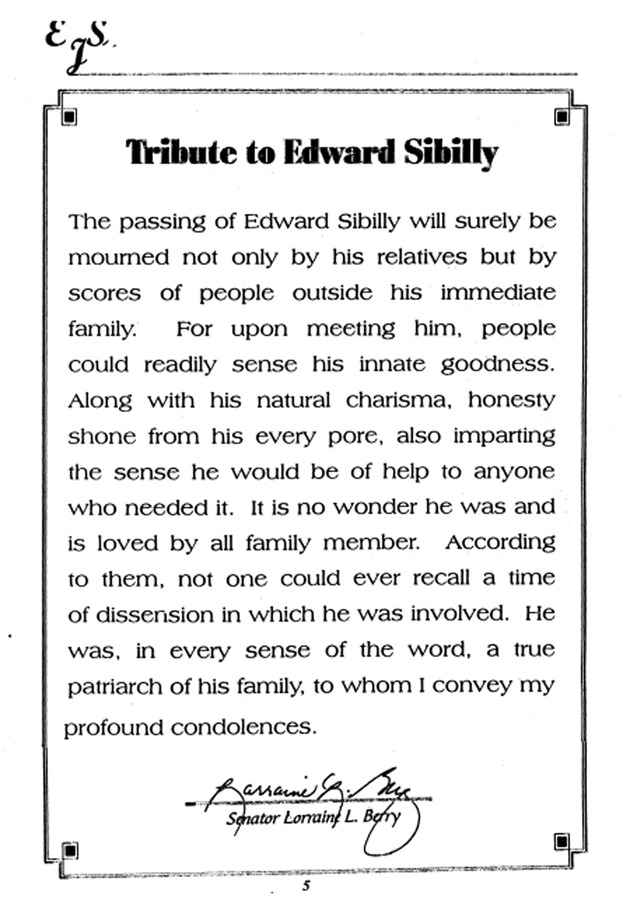 Funeral Booklet for Edward J. Sibilly. Sr. - Page 5