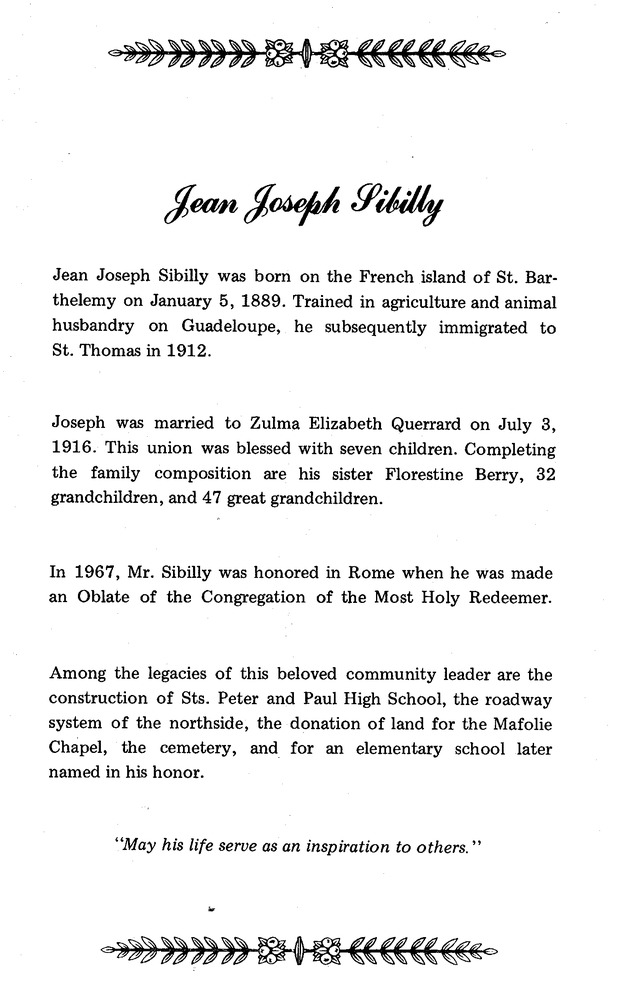 Funeral Booklet for Jean J. Sibilly - Page 2