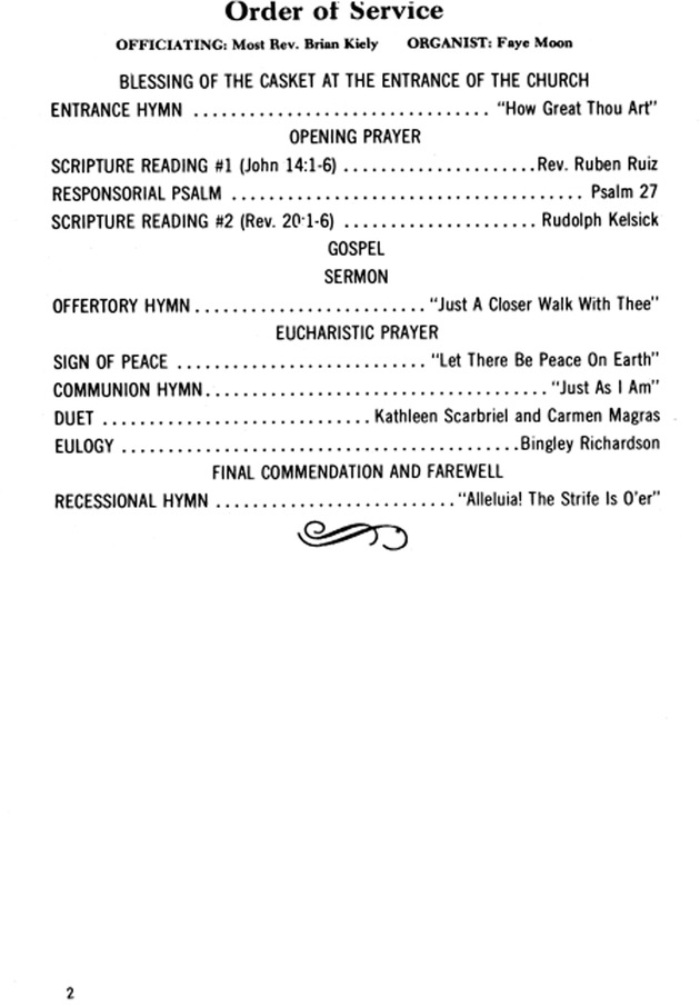 Funeral Booklet for Rudolph V. Sille, Sr. - Page 2