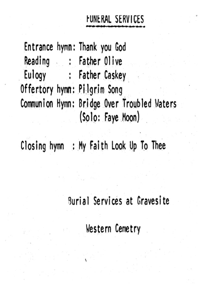 Funeral Booklet for Octavie M. Simeon - Page 3