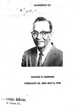 Funeral Booklet for George R. Simmons