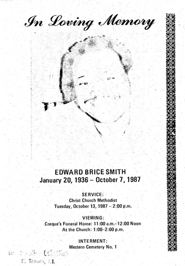 Funeral Booklet for Edward B. Smith - Page 1