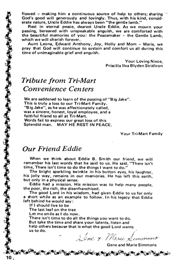 Funeral Booklet for Edward B. Smith - Page 8