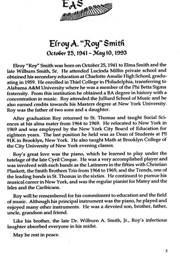 Funeral Booklet for Elroy A. (Roy) Smith - Page 3