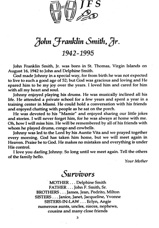 Funeral Booklet for John Franklin Smith, Jr. - Page 3